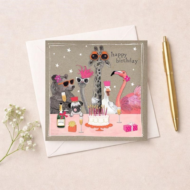 Birthday Card - Party Animals Birthday Card - Party Animals