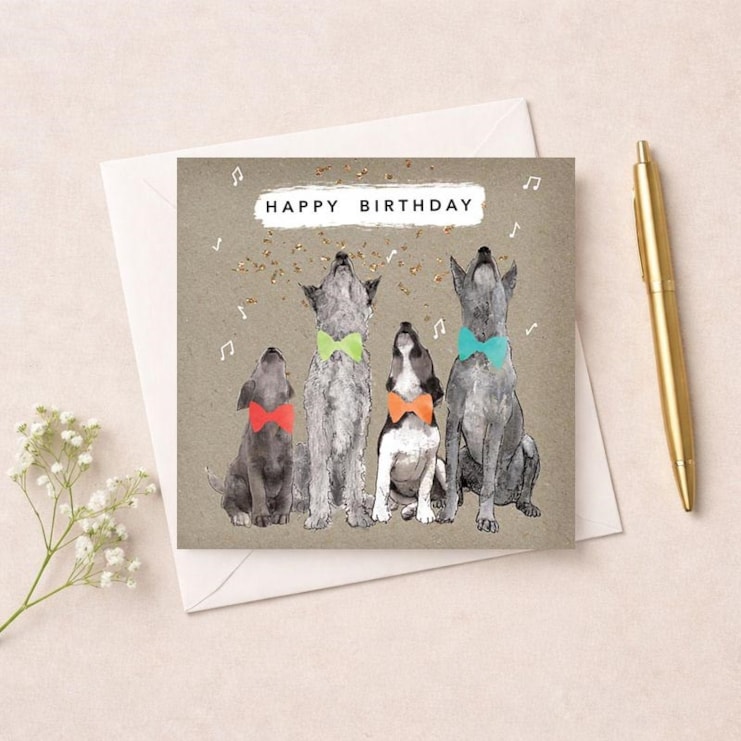 Birthday Card - Singing Dogs