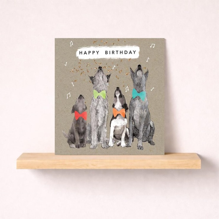 Birthday Card - Singing Dogs