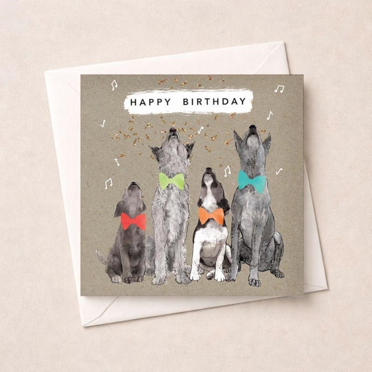 Birthday Card - Singing Dogs
