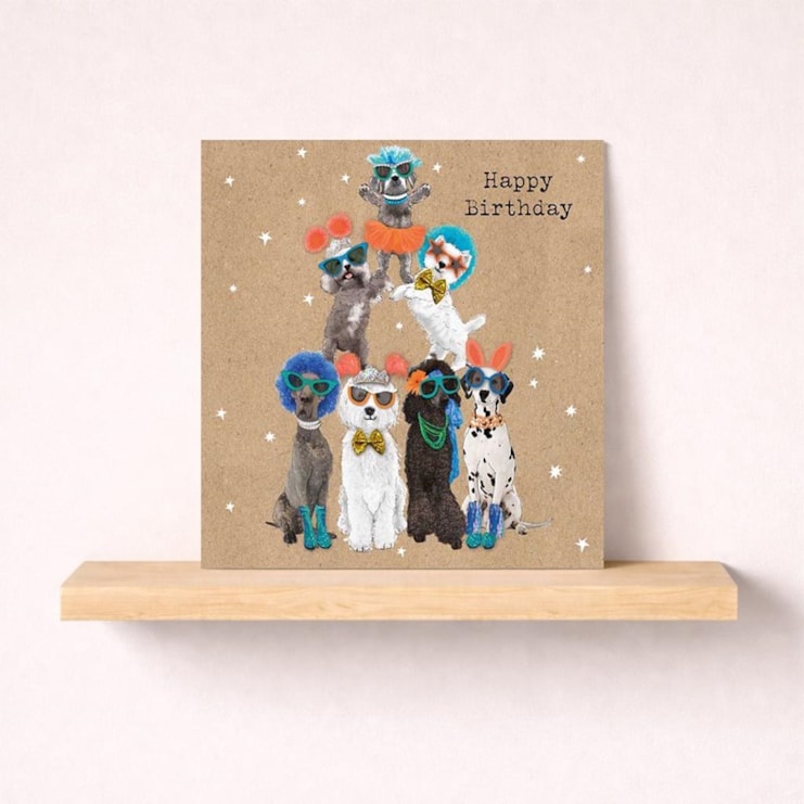 Birthday Card - Dog Pyramid Birthday Card - Dog Pyramid