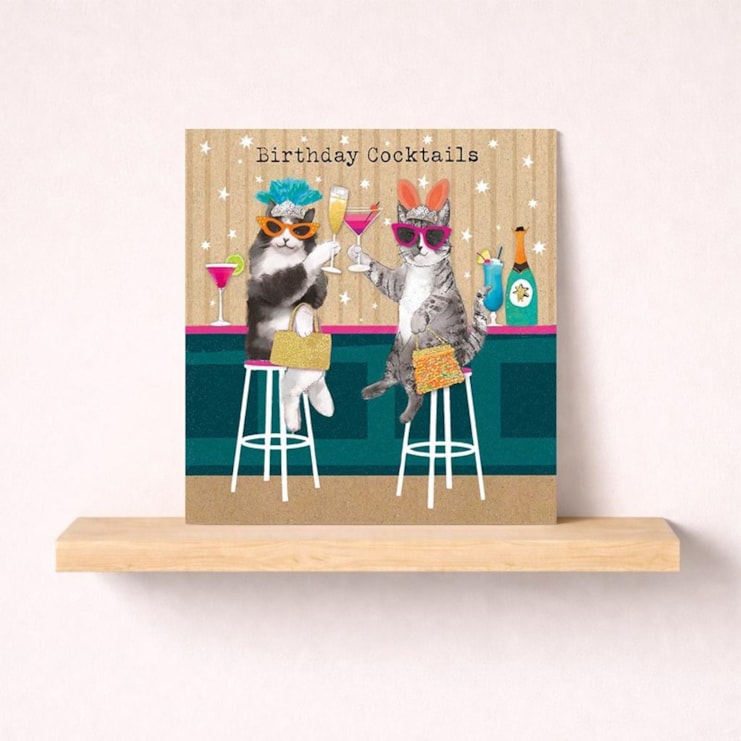 Birthday Card - Cat Cocktails Birthday Card - Cat Cocktails