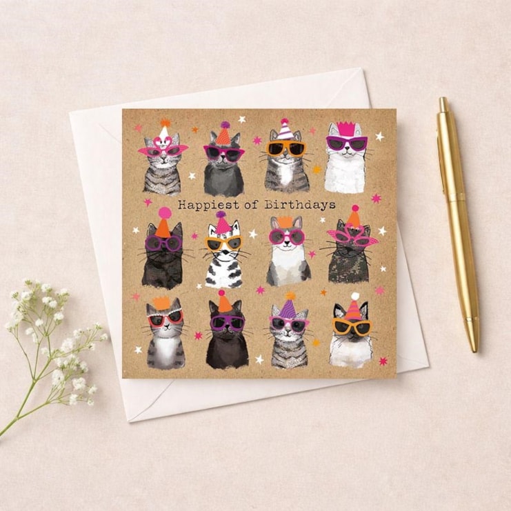 Birthday Card - Cool Cats Birthday Card - Cool Cats