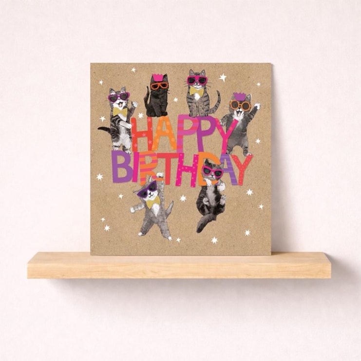 Birthday Card - Party Cats