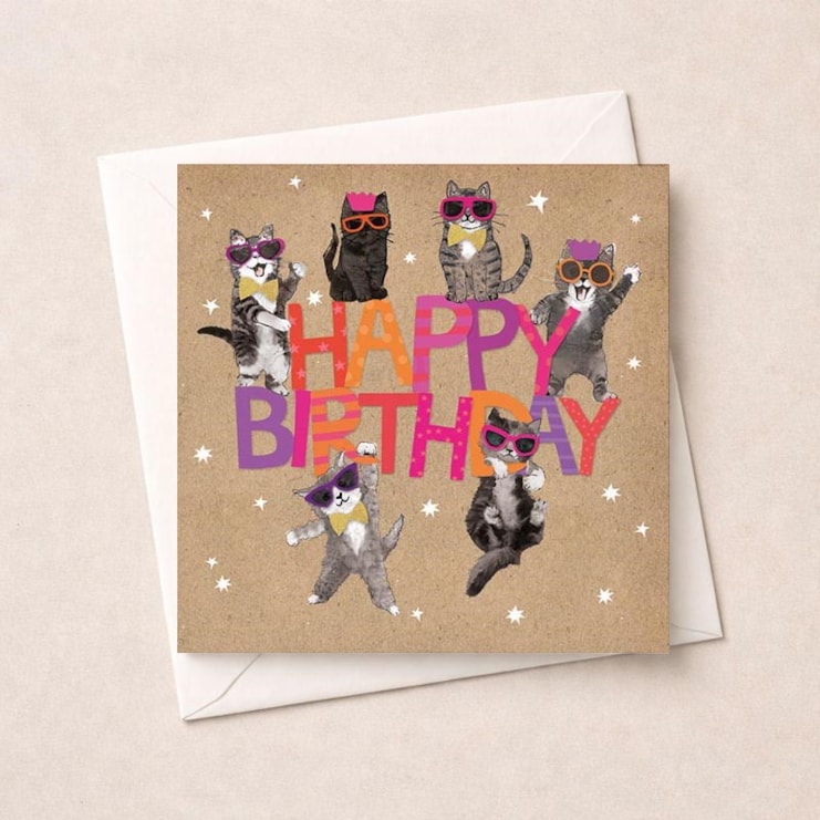 Birthday Card - Party Cats