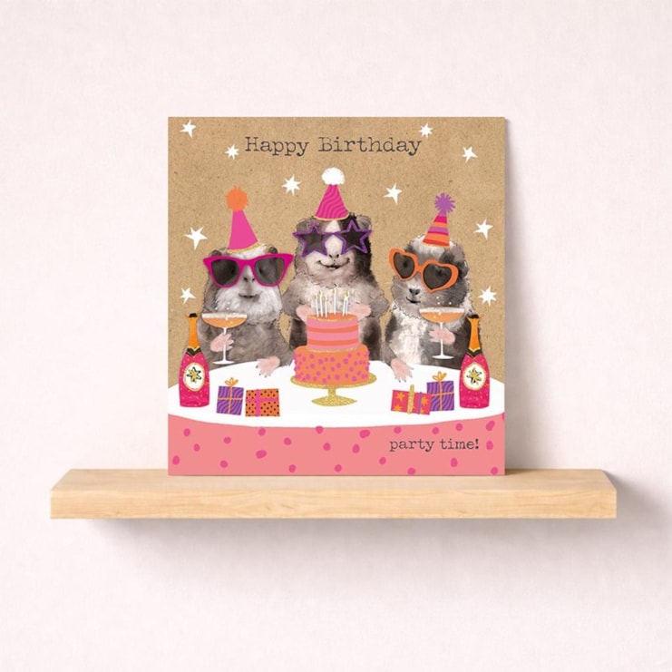 Birthday Card - Party Hamsters