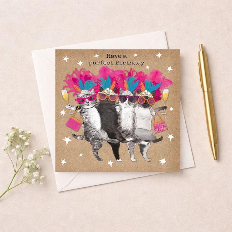 Birthday Card - Dancing Cats Birthday Card - Dancing Cats