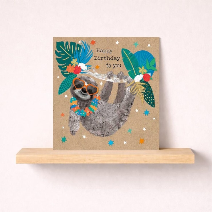 Birthday Card - Sloth Birthday Card - Sloth