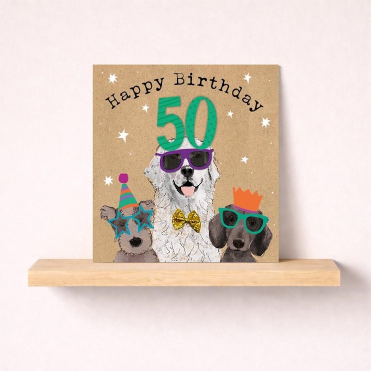 Age 50 Birthday Card - Fun Dogs Age 50 Birthday Card - Fun Dogs