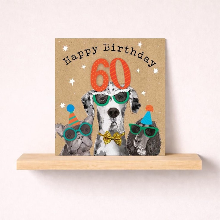 Age 60 Birthday Card - Fun Dogs