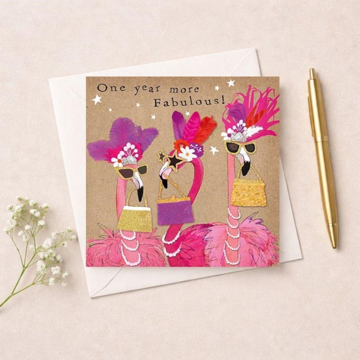 Birthday Card - One More Year Fabulous