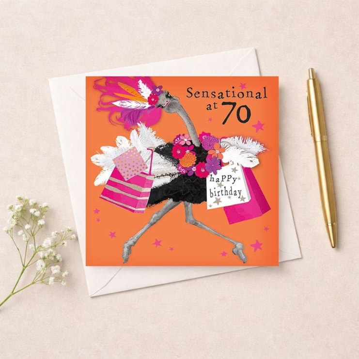 Age 70 Birthday Card - Sensational at 70