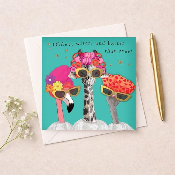 Birthday Card - Older, Wiser and Hotter