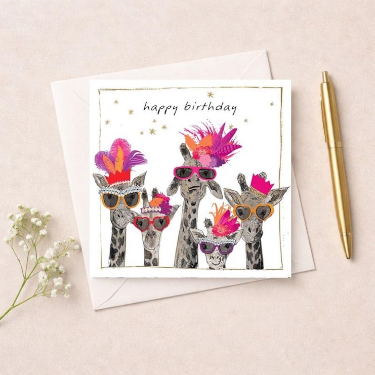 Birthday Card - Birthday Giraffes Birthday Card - Birthday Giraffes