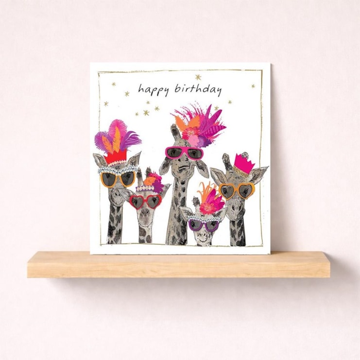 Birthday Card - Birthday Giraffes