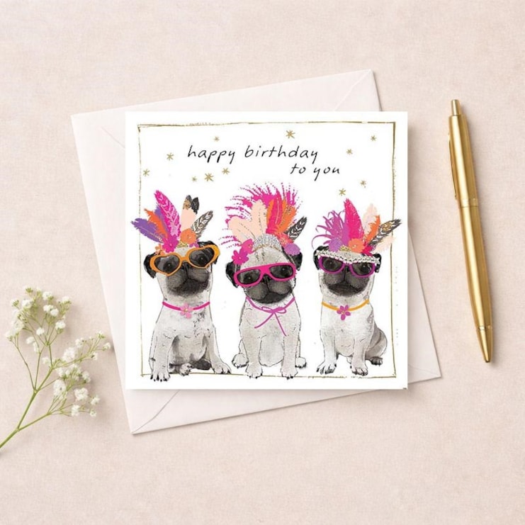 Birthday Card - Birthday Pugs Birthday Card - Birthday Pugs
