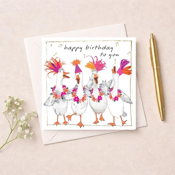 Birthday Card - Birthday Geese Birthday Card - Birthday Geese