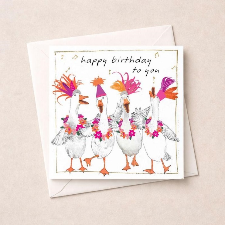 Birthday Card - Birthday Geese Birthday Card - Birthday Geese