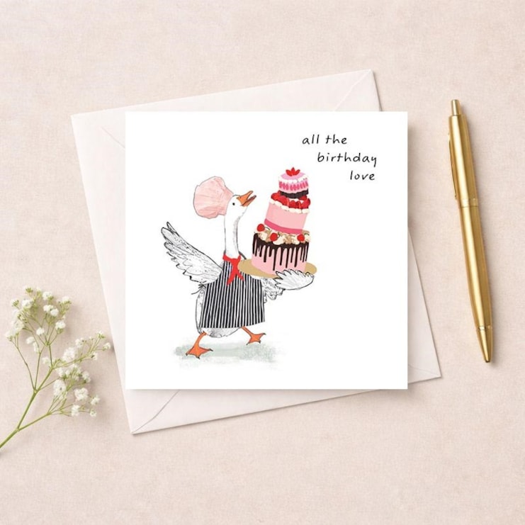 Birthday Card - Baking Goose
