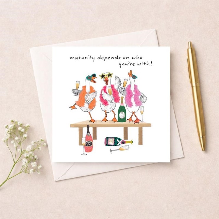 Open Card - Maturing Depends On Who You're With