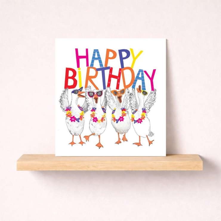 Birthday Card - Happy Birthday Geese Birthday Card - Happy Birthday Geese