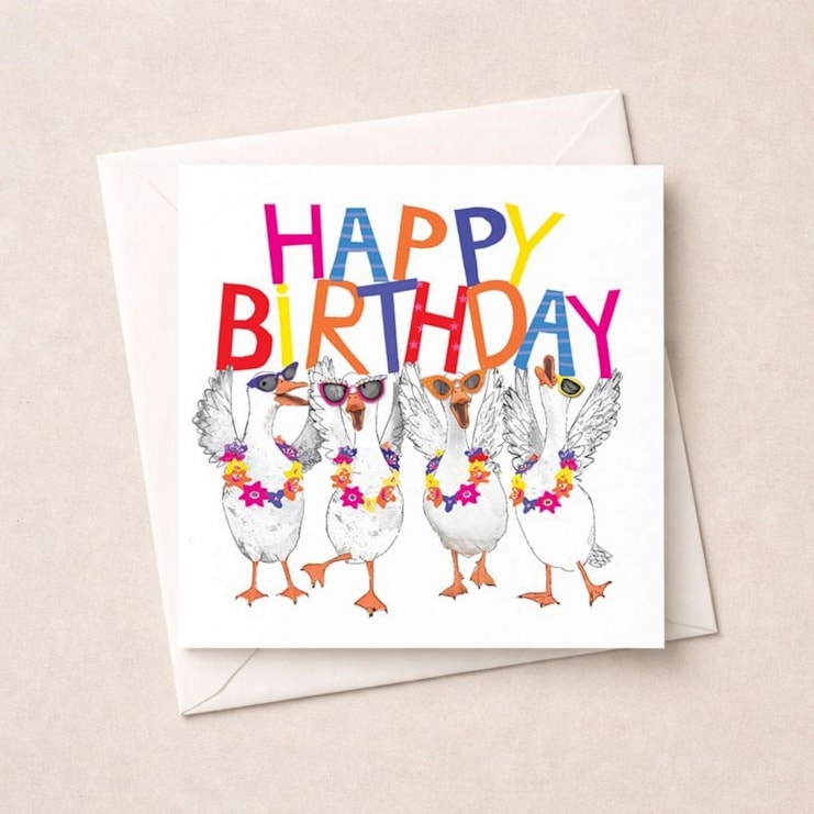Birthday Card - Happy Birthday Geese Birthday Card - Happy Birthday Geese