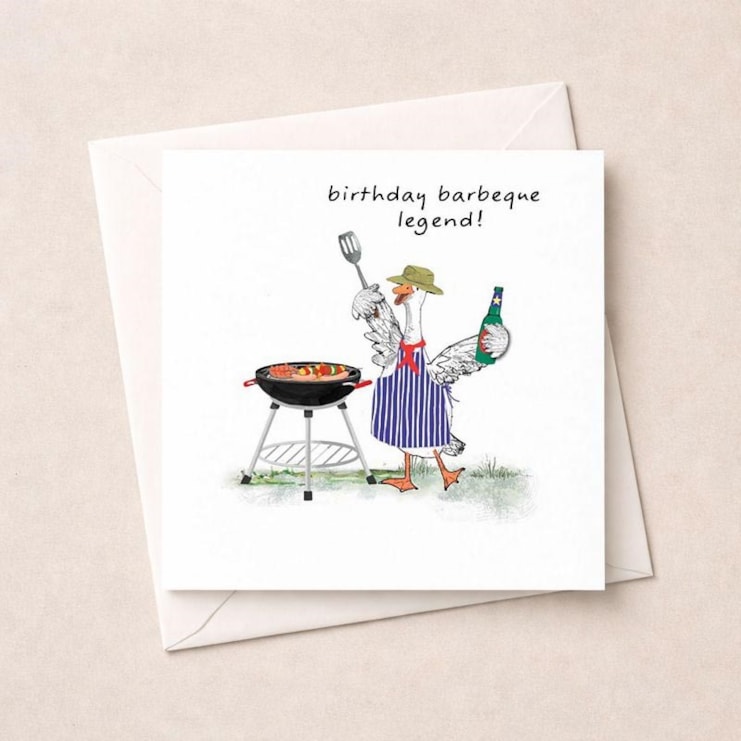 Birthday Card - BBQ Goose