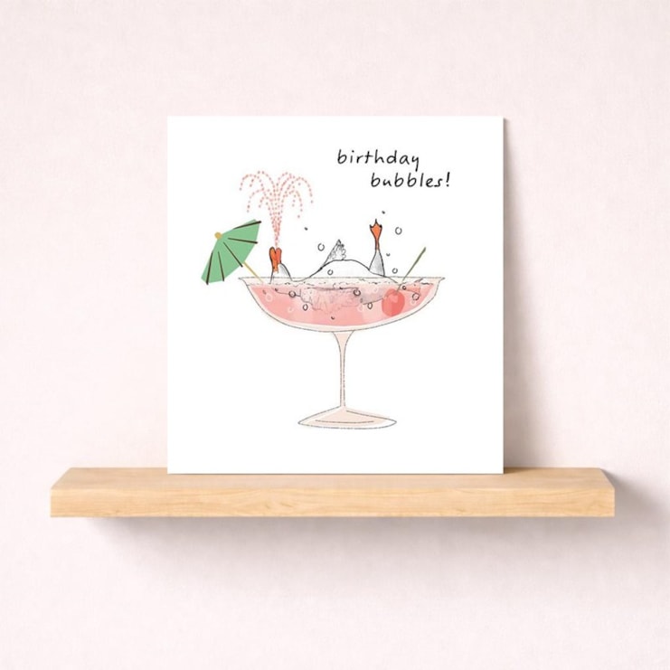 Birthday Card - Goose In A Cocktail Birthday Card - Goose In A Cocktail