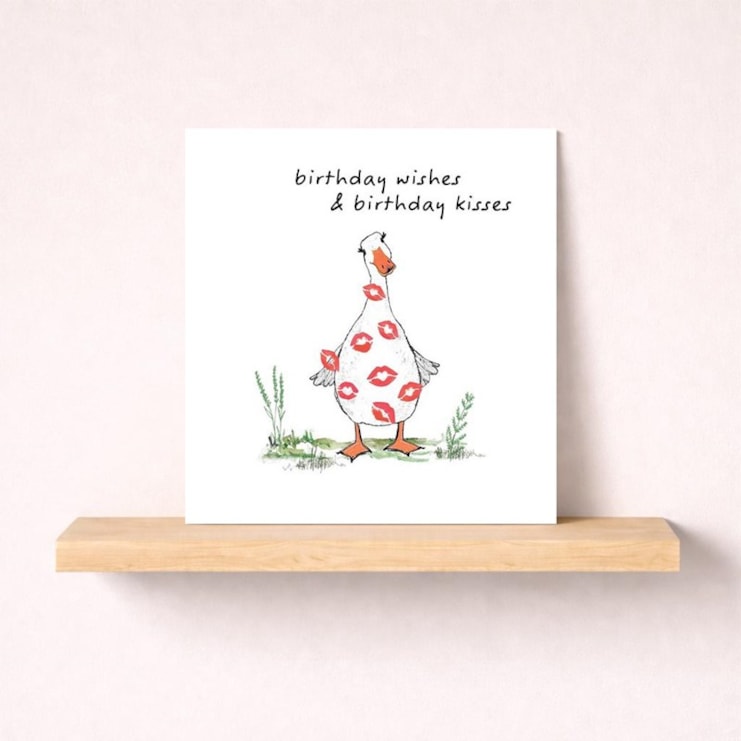 Birthday Card - Goose Kisses Birthday Card - Goose Kisses