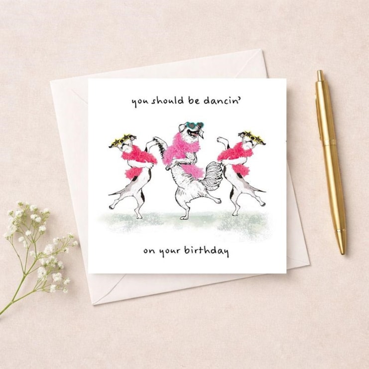 Birthday Card - Dancing Dogs Birthday Card - Dancing Dogs