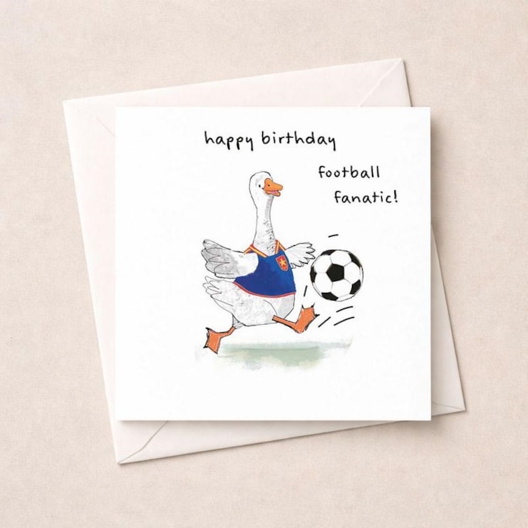 Birthday Card - Footballer Goose Birthday Card - Footballer Goose