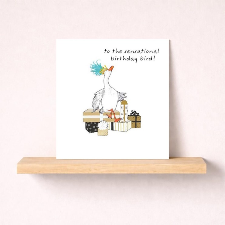 Birthday Card - Goose With Lots Of Gifts Birthday Card - Goose With Lots Of Gifts