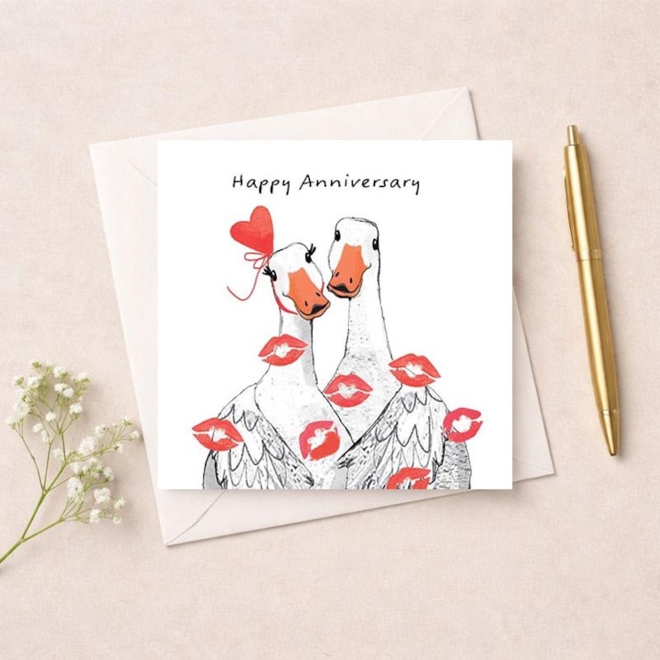 Anniversary Card - Two Geese