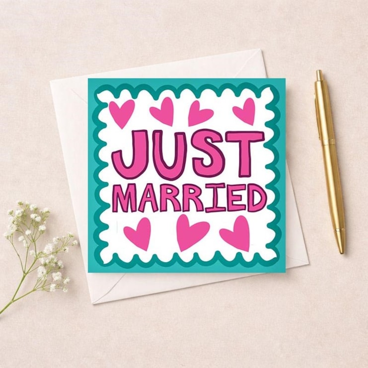 Wedding Card - Just Married Wedding Card - Just Married