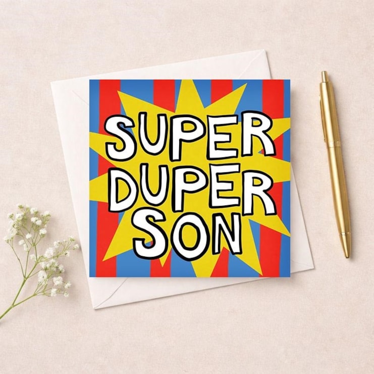 Son Birthday Card - Super Duper Son Son Birthday Card - Super Duper Son
