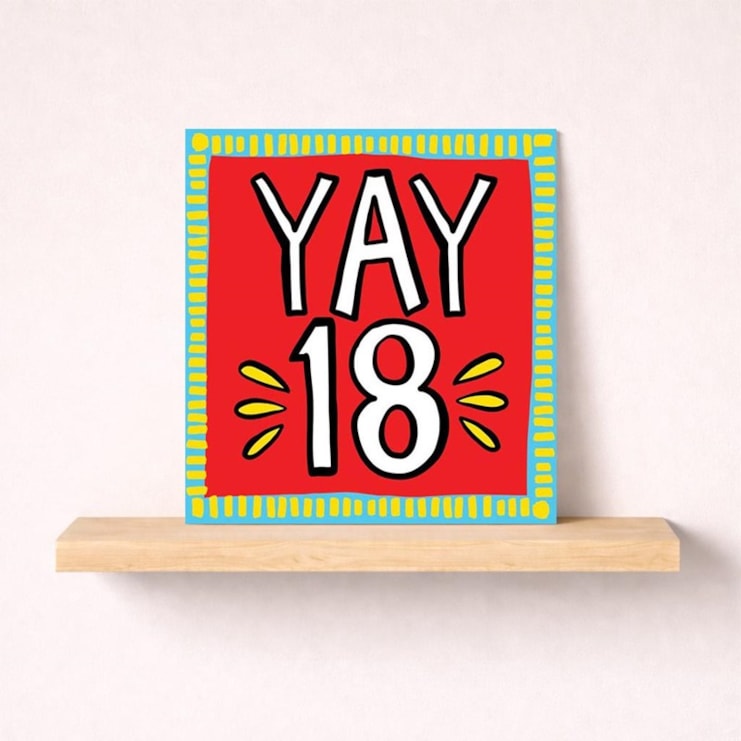Age 18 Birthday Card - Yay 18