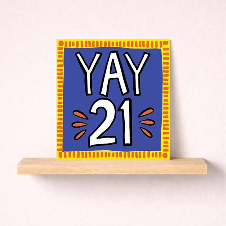 Age 21 Birthday Card - Yay 21 Age 21 Birthday Card - Yay 21