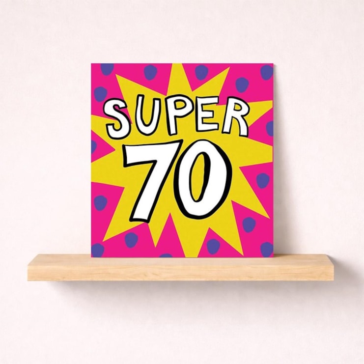 Age 70 Birthday Card - Super 70 Age 70 Birthday Card - Super 70