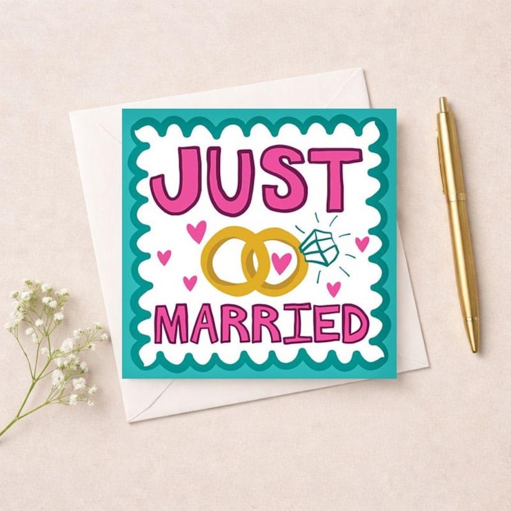 Wedding Card - Just Married Wedding Card - Just Married