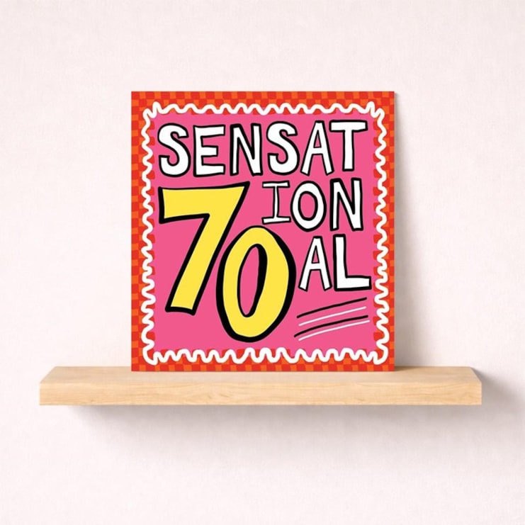 Age 70 Birthday Card - Sensational 70 Age 70 Birthday Card - Sensational 70