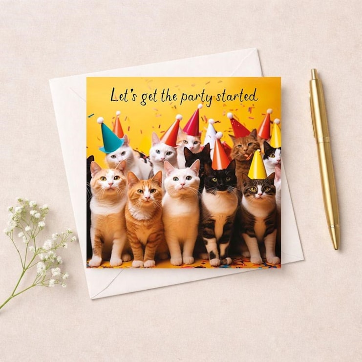 Open Card - Let's Get The Party Started Cats