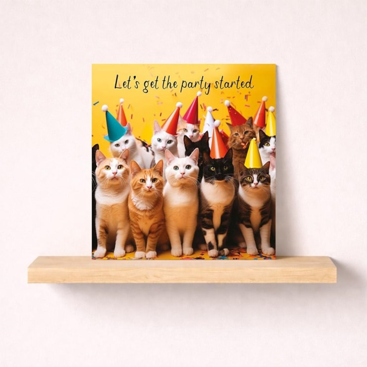 Open Card - Let's Get The Party Started Cats Open Card - Let's Get The Party Started Cats