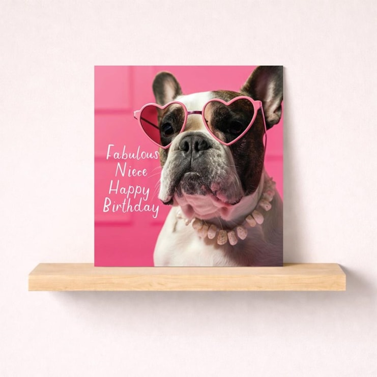 Birthday Card - Fabulous Niece French Bulldog