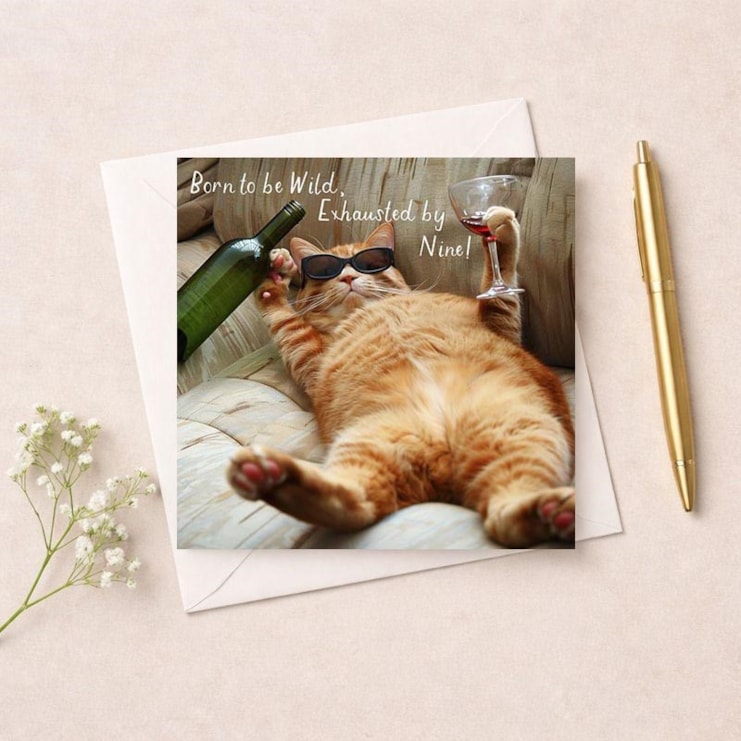 Birthday Card - Exhausted By Nine