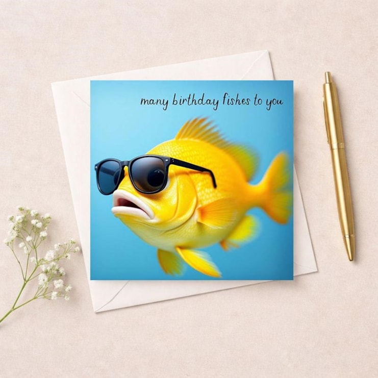 Birthday Card - Many Birthday Fishes To You Birthday Card - Many Birthday Fishes To You