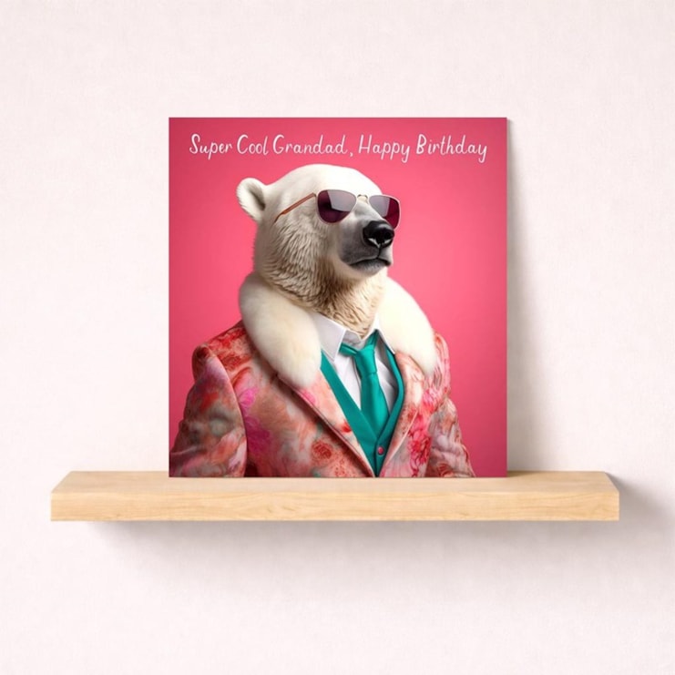 Grandad Birthday Card - Super Cool Polar Bear Grandad Birthday Card - Super Cool Polar Bear