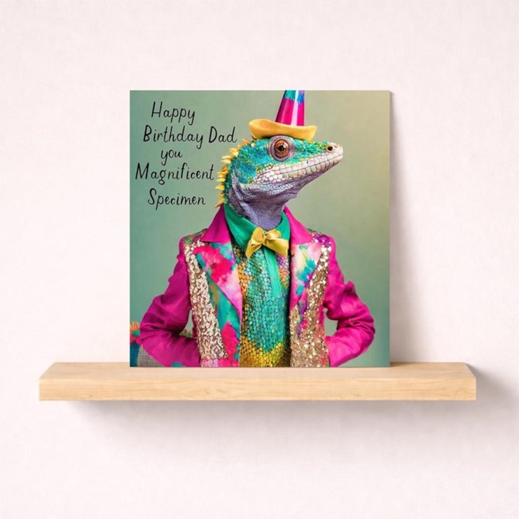 Dad Birthday Card - Suave Lizard Dad Birthday Card - Suave Lizard