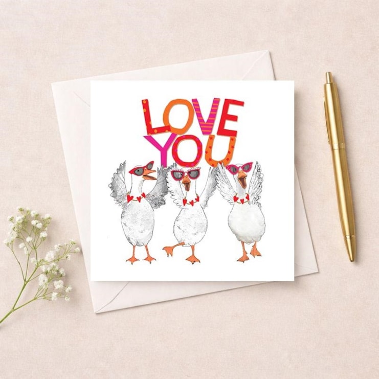Open Card - Love You Geese Open Card - Love You Geese