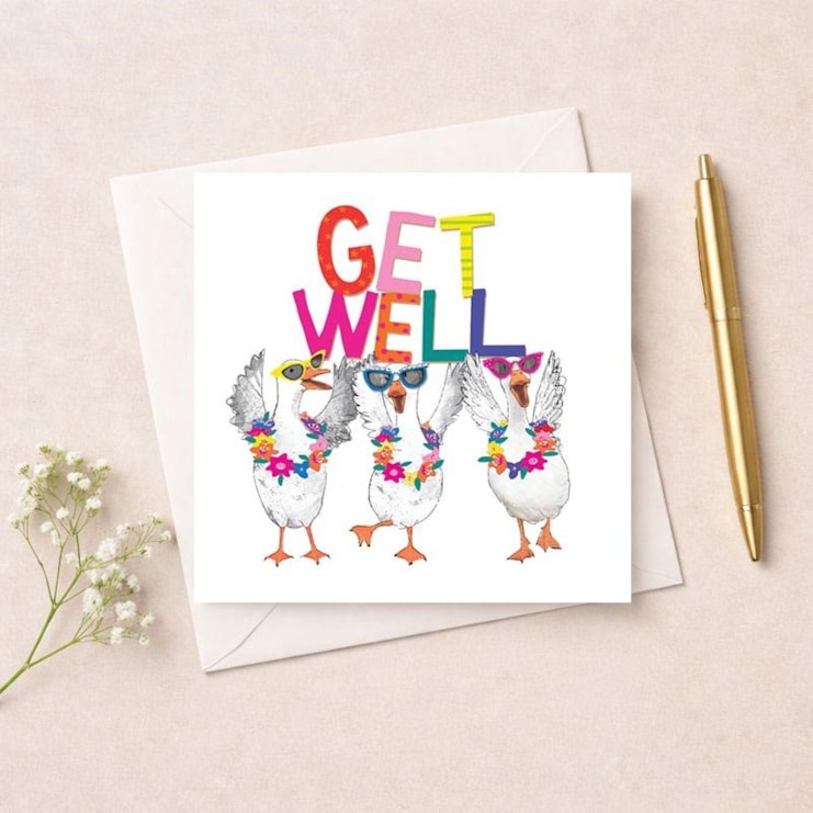 Get Well Soon Card - Get Well Geese