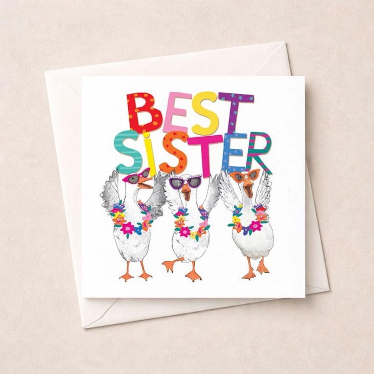 Open Card - Best Sister Geese